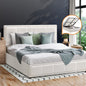 Bed Frame Queen Size Gas Lift Storage Base Boucle White