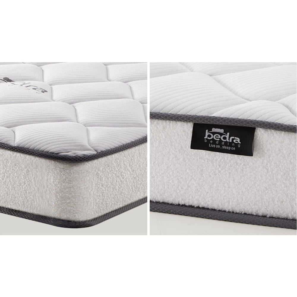Bed Frame with Mattress Double Size Pink Velvet