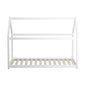 Bed Frame Single Wooden Timber House Style Mattress Base Platform White