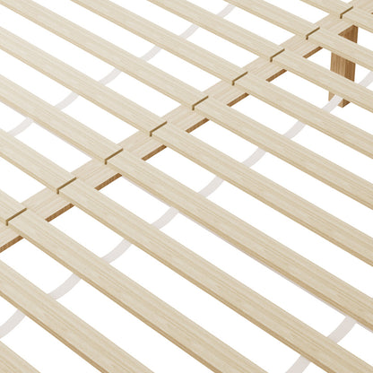 Wooden Bed Frame with Trundle Drawers White