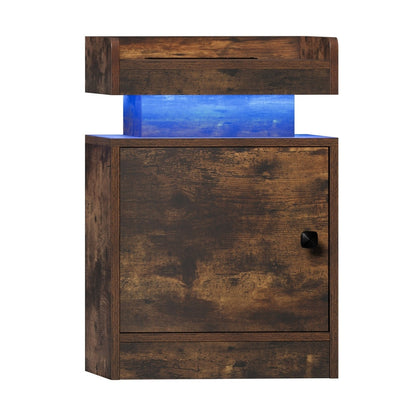 2x LED Bedside Table USB Charging Station White