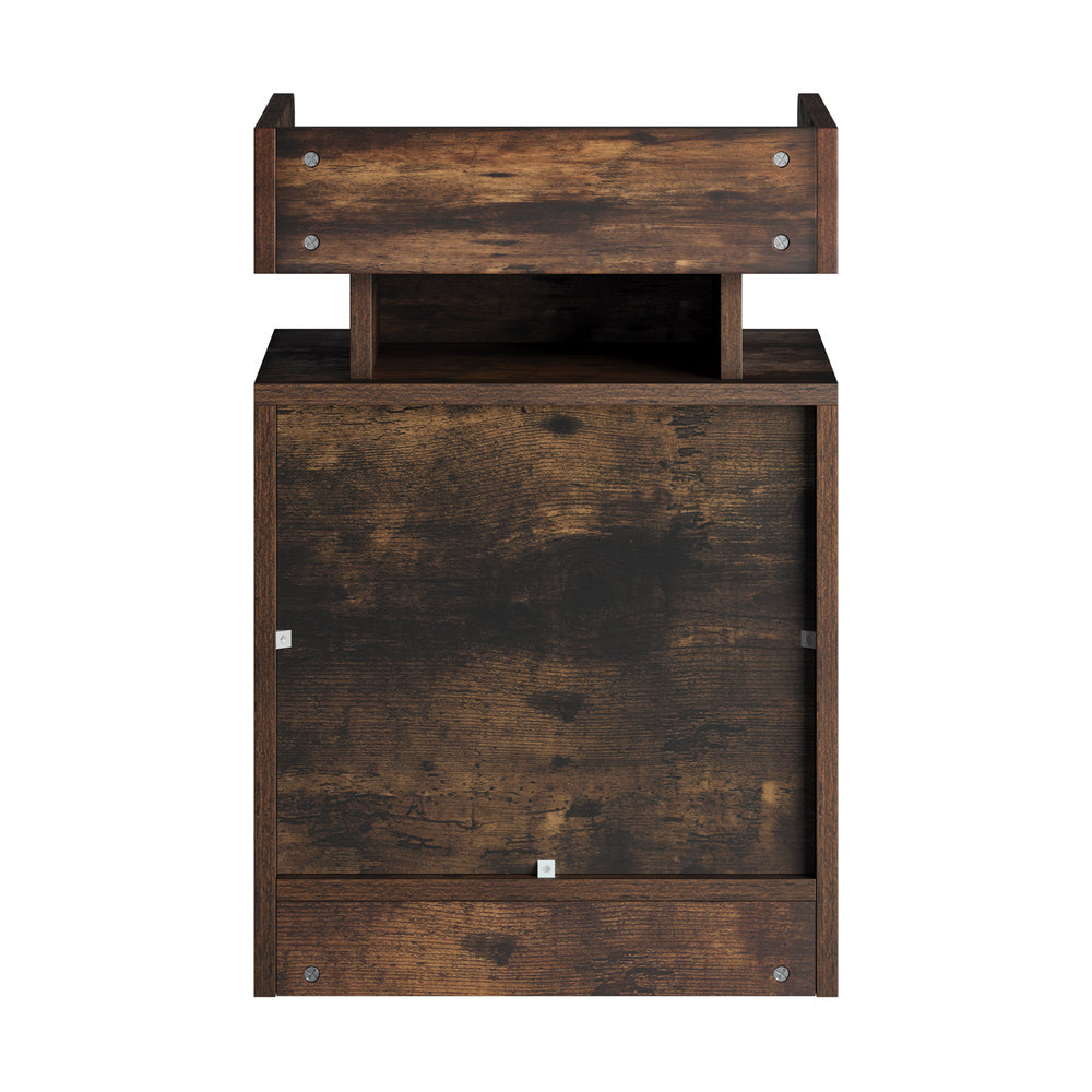 2x LED Bedside Table USB Charging Station White