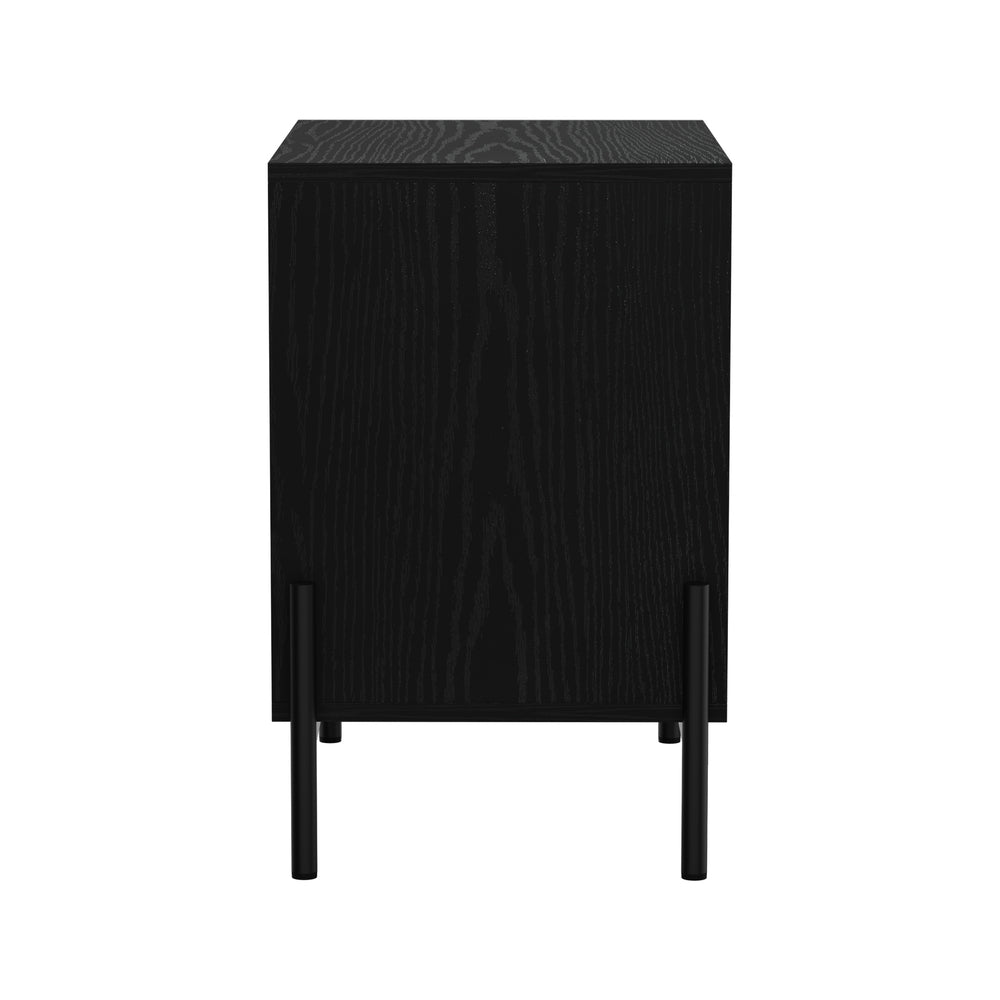 2x Bedside Table 2 Drawers Side End Nightstand Walnut