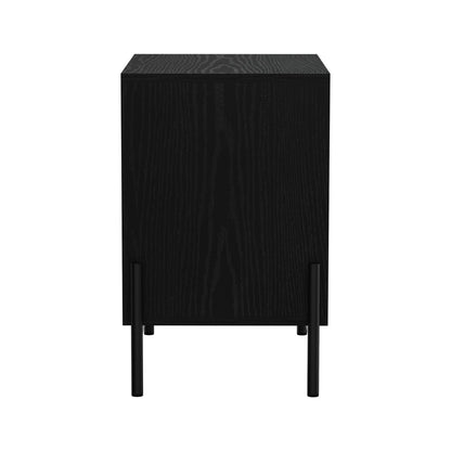 2x Bedside Table 2 Drawers Side End Nightstand Walnut