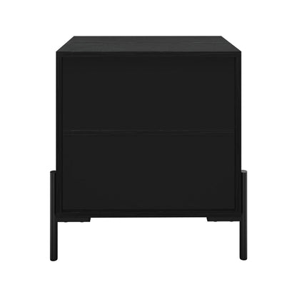 2x Bedside Table 2 Drawers Side End Nightstand Walnut