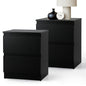 Bedside Tables Set of 2 Nightstand Black