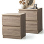 Bedside Tables Set of 2 Nightstand Wood