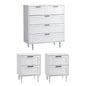 5 Chest of Drawers and 2 Bedside Tables Bedroom Set White
