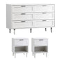 Bedroom Set 6 Chest of Drawers and 2 Bedside Tables White
