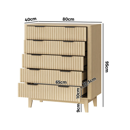 6 Chest of Drawers Dressers Lowboy Stripe White