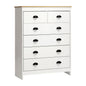Tallboy Chest of Drawer Dresser 6 Drawers Bedroom Storage Cabinet Natural