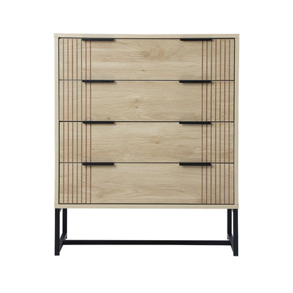 4 Chest of Drawers Dresser Table Lowboy Natural