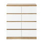 Versatile and Chic: White Wooden Dresser Table with Spacious Drawers