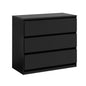 3/6 Chest of Drawers Lowboy Dresser Table Black/Natural