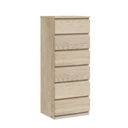 3/6 Chest of Drawers Lowboy Dresser Table Black/Natural