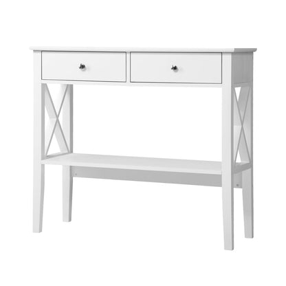 Minimalistic Modernity: Sleek Wooden Display Stand for Hallway Décor