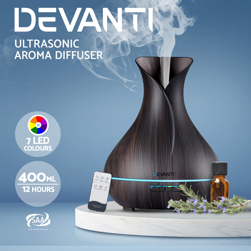 Aroma Diffuser Aromatherapy Dark Wood 400Ml
