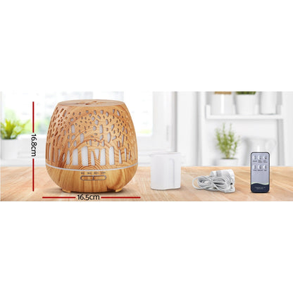 Aroma Diffuser Aromatherapy Wood Grain 400Ml