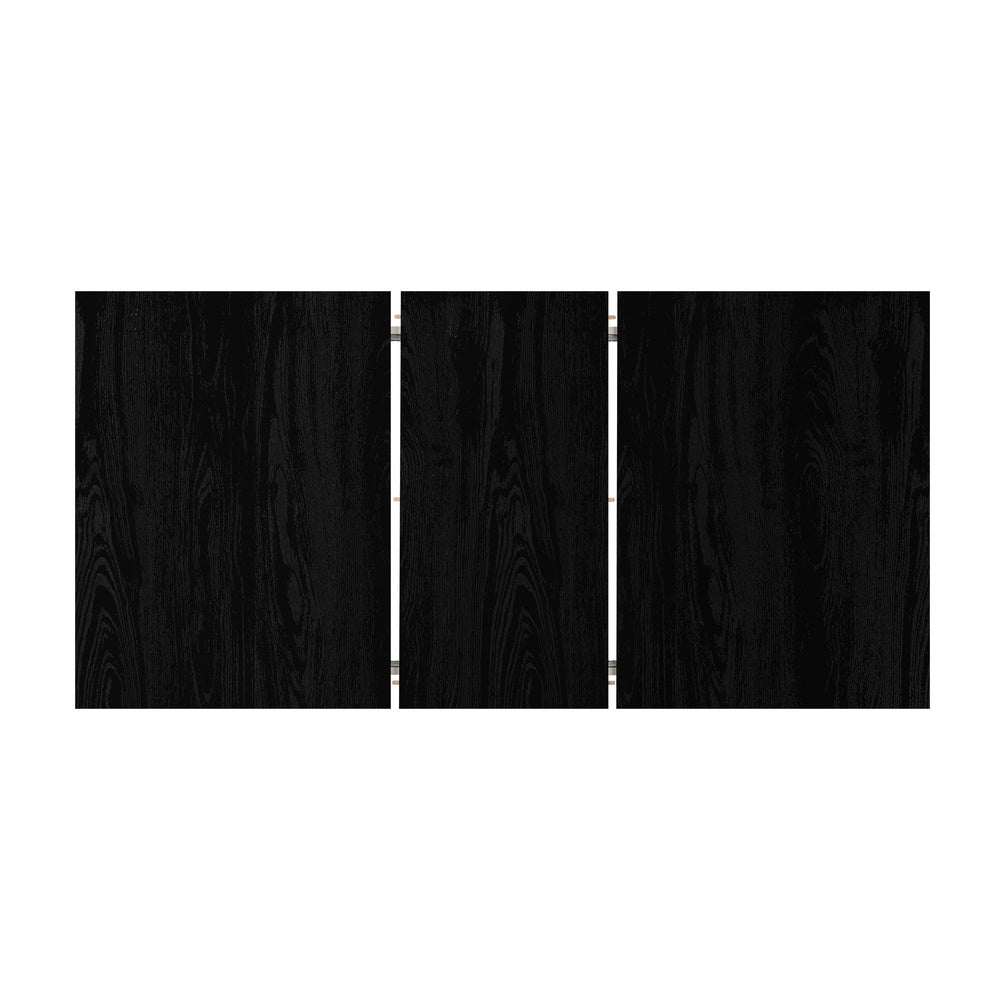 160cm Extendable Dining Table with 4x Dining Chairs PU Leather Black