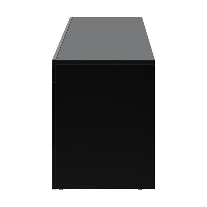 Transform Your Living Space: Modern Gloss Black Entertainment Unit with LED RGB