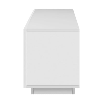 TV Cabinet Entertainment Unit Stand Gloss RGB LED Furniture White 180CM