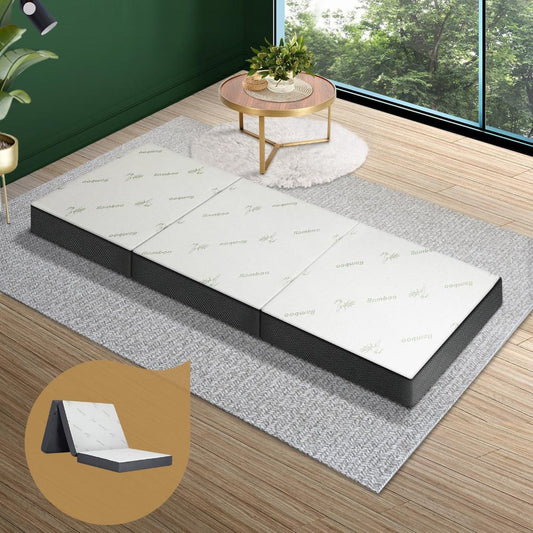 Simple Deals Folding Foam Mattress Sofa Bed Trifold Sleeping Mat Camping Cushion Single