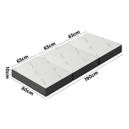 Simple Deals Folding Foam Mattress Sofa Bed Trifold Sleeping Mat Camping Cushion Single