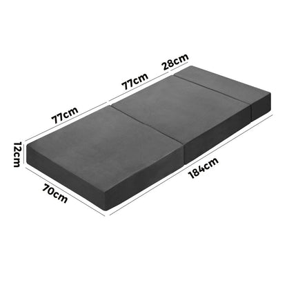 Simple Deals Foldable Foam Mattress Sofa Bed Portable Camping Cushion Floor Bed Single
