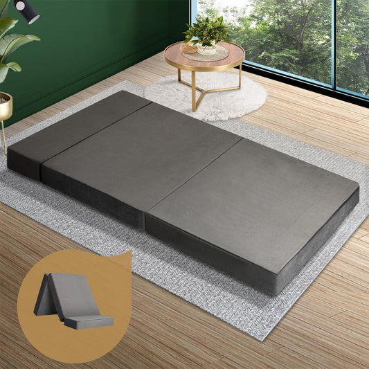 Simple Deals Folding Foam Mattress Sofa Bed Trifold Camping Sleeping Cushion Mat Double
