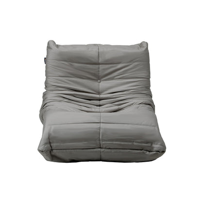 2X Floor Sofa Lounge Caterpillar Lazy Couch Single Pouffe Beige