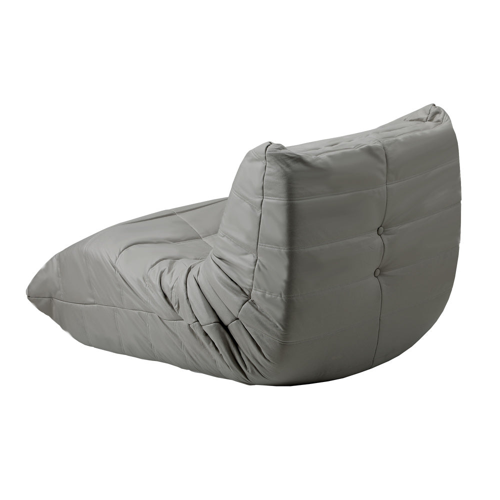 2X Floor Sofa Lounge Caterpillar Lazy Couch Single Pouffe Beige