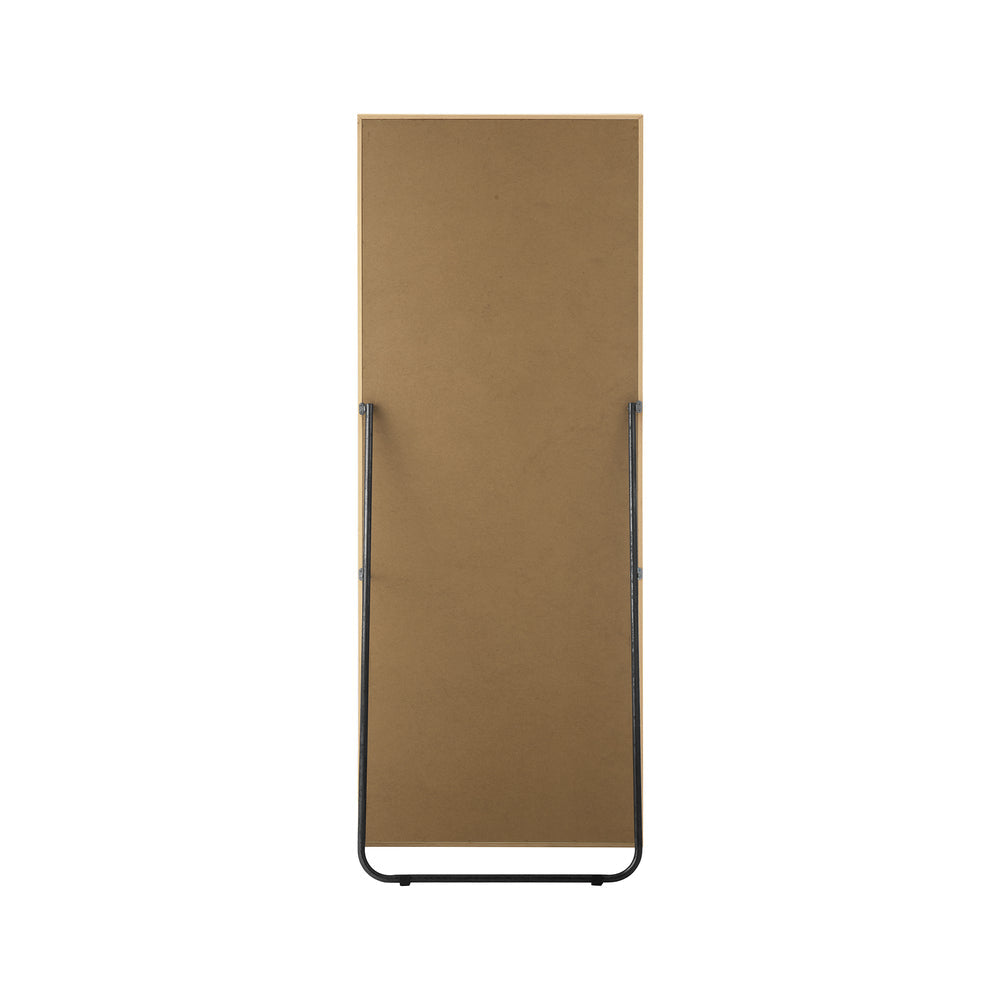 Wooden Full Length Mirror Rectangle Free Standing Black/White/Brown