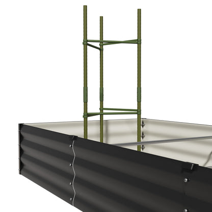 2x Garden Bed 290x90x30cm Planter Stand Box Galvanise