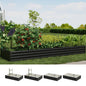 2x Garden Bed 290x90x30cm Planter Stand Box Galvanise