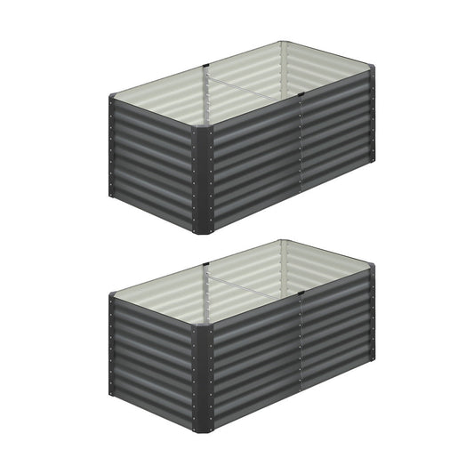 Raised Garden Bed Kit Instant Planter Galvanised Steel 320x80x73CM