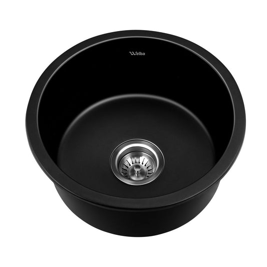 Kitchen Sink Basin Stone Sink Bathroom Laundry Single Bowl 430mmx430mm