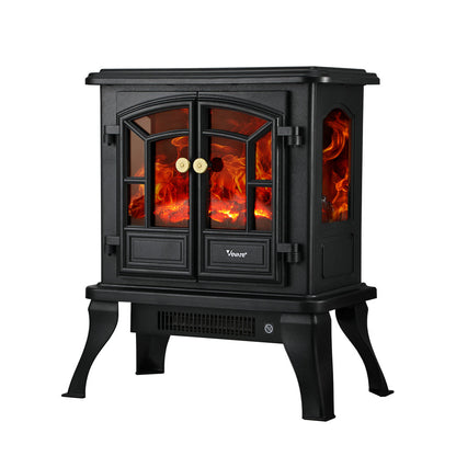 Vevare Electric Fireplace Heater Freestanding 3D Flame Effect 2000W