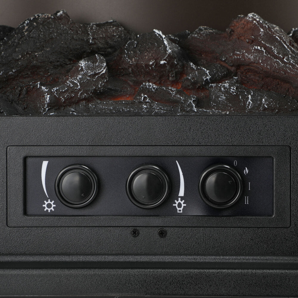 Vevare Electric Fireplace Heater Freestanding 3D Flame Effect 2000W
