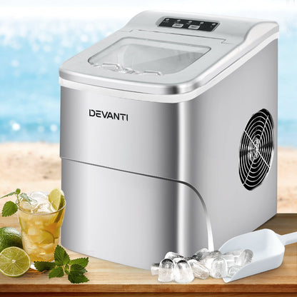 Portable Ice Cube Maker - Silver