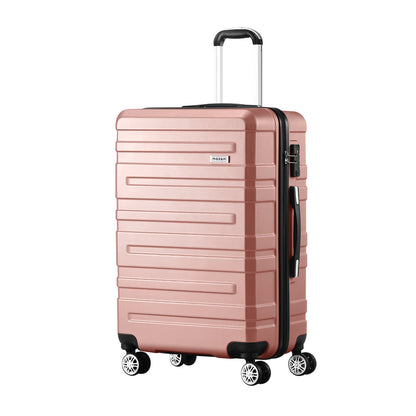 Luggage Suitcase Trolley Set Travel TSA Lock Pink/Purple