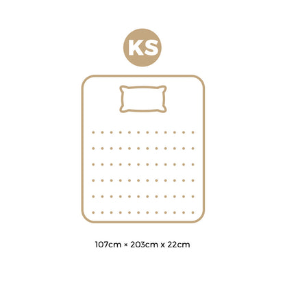 H&L 22cm King Single Mattress Bed Mattress 3D Mesh Fabric Firm Foam