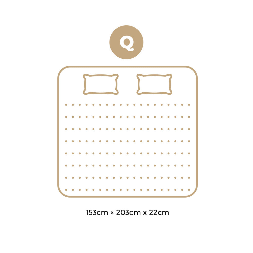 H&L 22cm 7 zone Queen Mattress Bed Mattress 3D Mesh Fabric Firm Foam