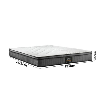 Simple Deals Queen Mattress Bed Spring Mattress 4D Mesh Fabric EuroTop Medium Foam 22cm