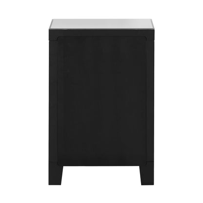 Mirrored Bedside Table with 2 Drawers Home Storage Cabiner Nightstand End Table