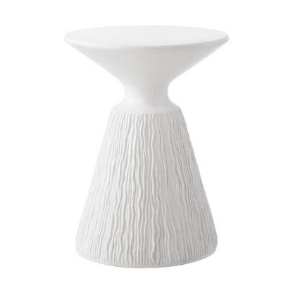 Side Table Terrazzo Concrete White/Natural/Black