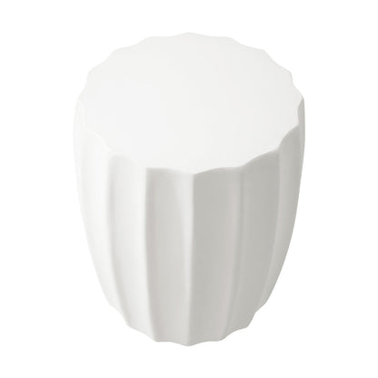 Side Table Terrazzo Concrete White/Natural/Black