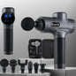 Massage Gun 30 Speed 6 Heads Vibration Muscle Massager Chargeable Grey