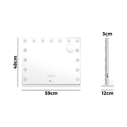 Bluetooth Hollywood Makeup Mirrors with LED Light 58x46cm Vanity Mirror