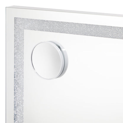 Bluetooth Makeup Mirror Crystal LED 58x49cm