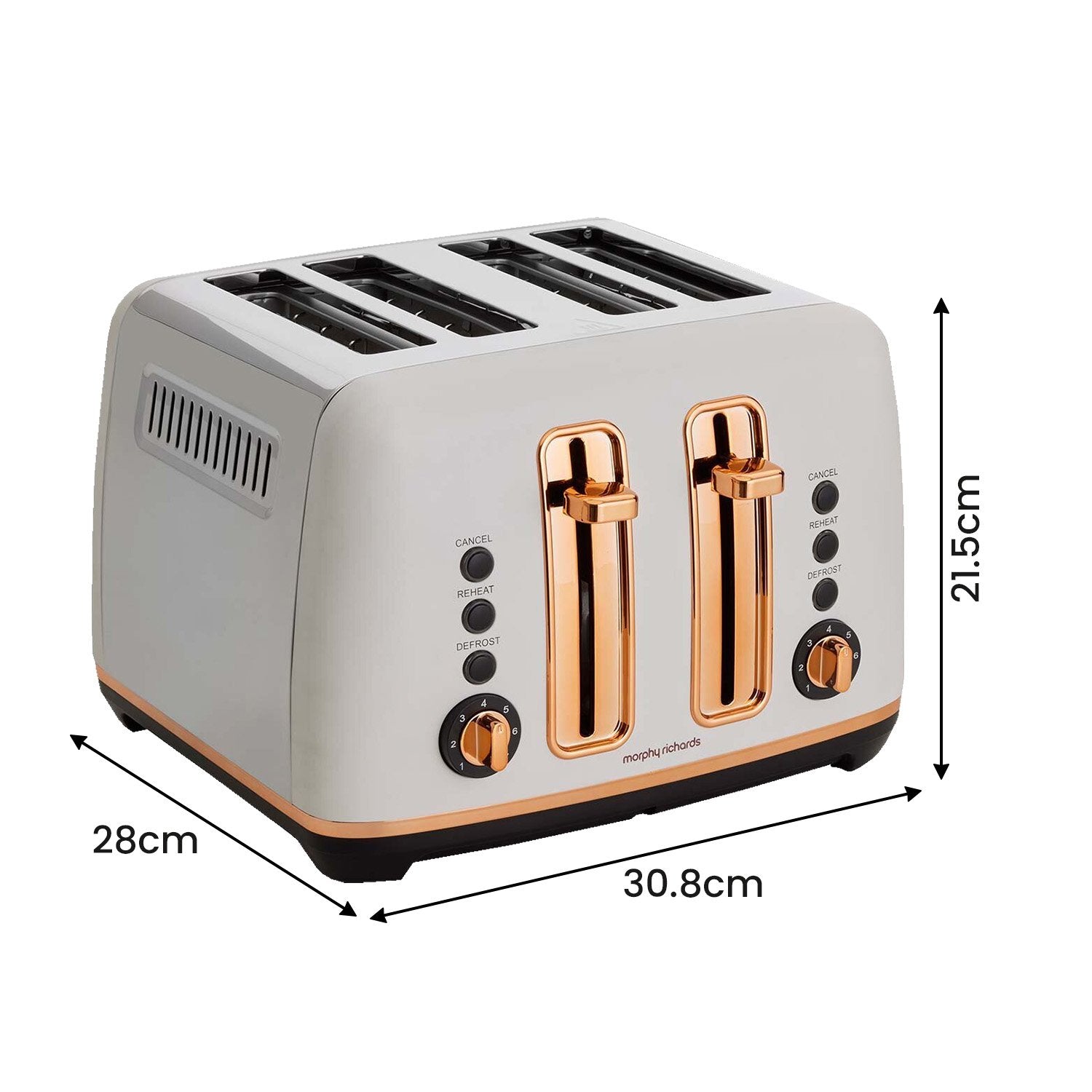  Rose Gold Ascend Sleek 4-Slice Toaster